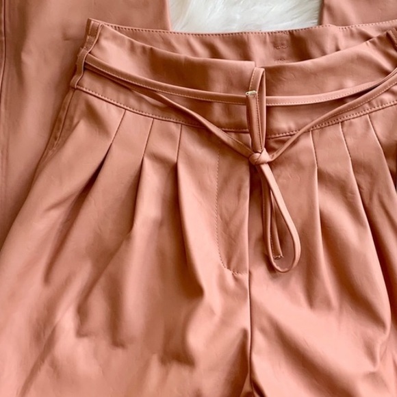 Anthropologie Chelsea Tapered Faux Leather Pants - Picture 12 of 12
